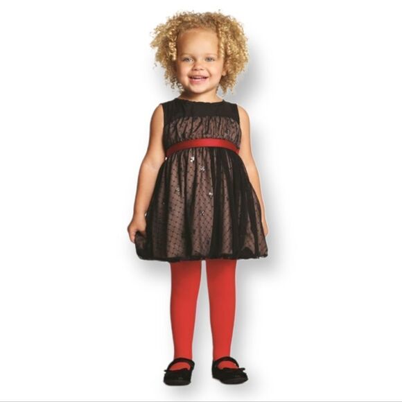 HTF Harajuku Mini Black Lace & Sequin Overlay Party Dress - Picture 2 of 8